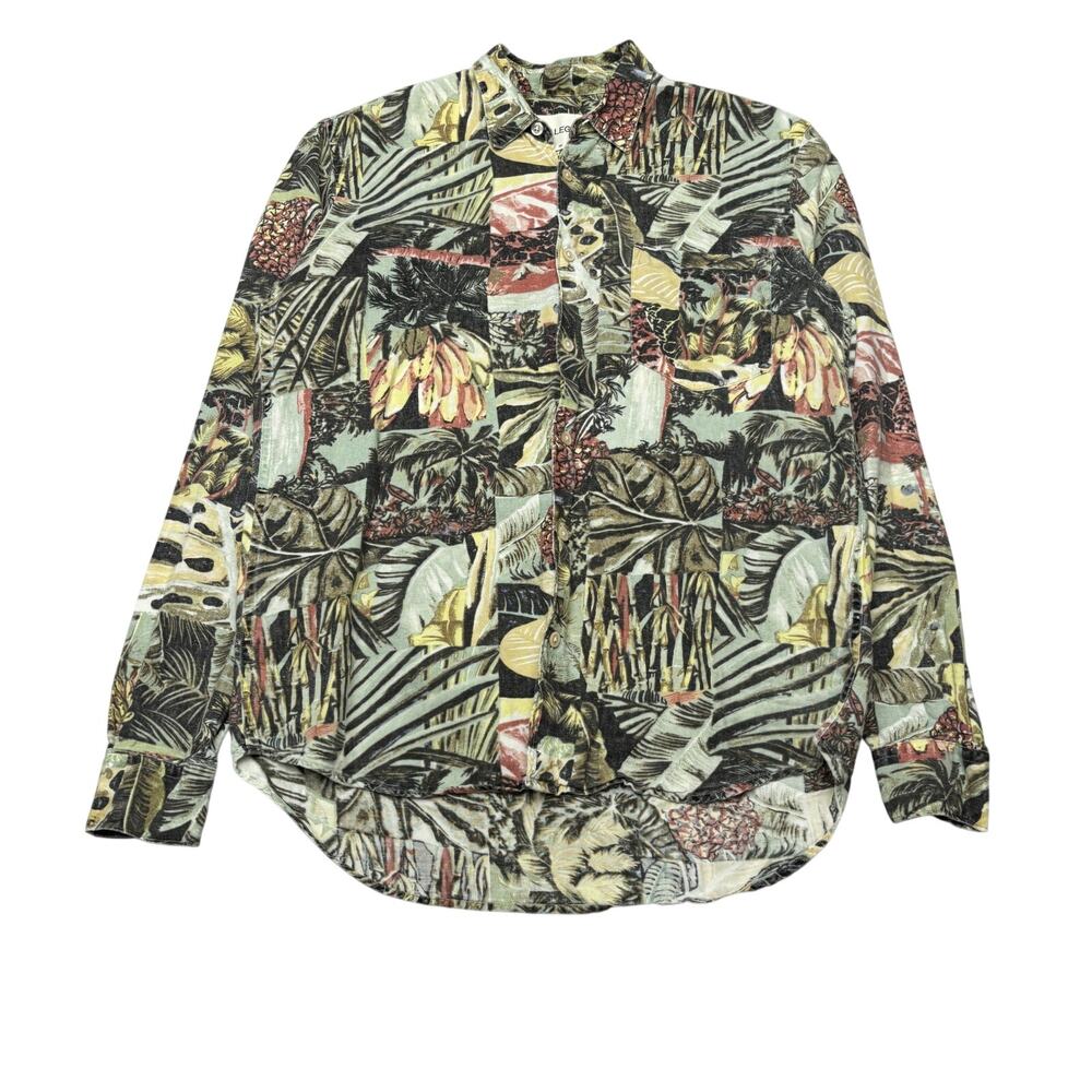 Our Legacy Linen Tropical Jungle Button Down Shirt Men's 46/S Hawaiian Preppy